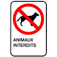Animaux interdits