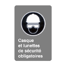 Casque et lunettes de sécurité obligatoires - Normes CSA