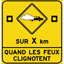 Brouillard sur X km QFC