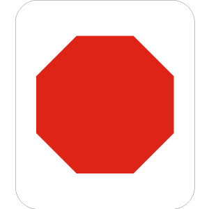 Panneau d’arrêt à dégagement limité