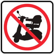 Triporteur personnel interdit