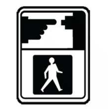 PEDESTRIAN MUST PUSH BUTTON TO RECEIVE WALK SIGNAL