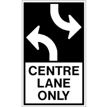 TWO-WAY LEFT-TURN LANE - Center lane only (Ground-mount)