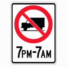 NO HEAVY TRUCKS with time restriction