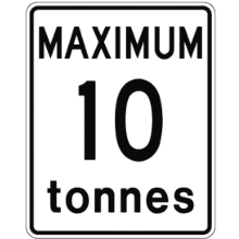 MAXIMUM TONNES - Single gross weight