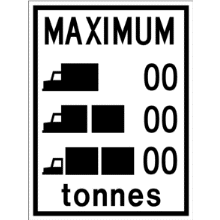 MAXIMUM TONNES - Differentiated by truck weight