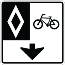 RESERVED BICYCLE LANE - Overhead