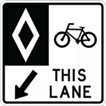 RESERVED BICYCLE LANE - Ground-mounted