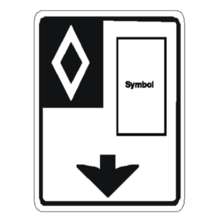 RESERVED LANE - Multiple vehicle classes, overhead, no days and times