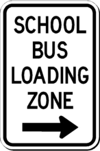 SCHOOL BUS LOADING ZONE
