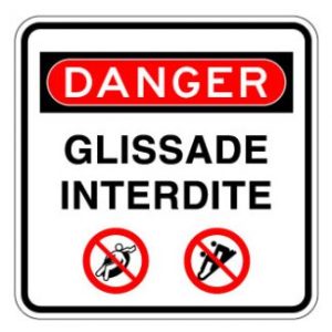 Glissade interdite