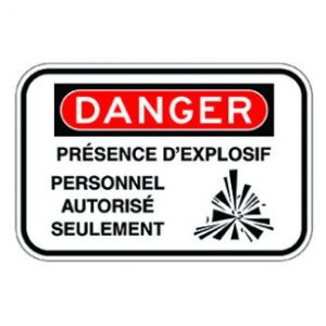 Présence d'explosif