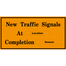 NEW TRAFFIC SIGNALS AT XX, COMPLETION XX