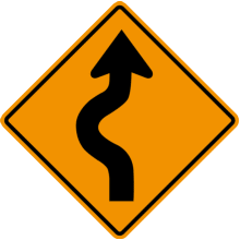 ROADSIDE DIVERSION WARNING (One Arrow)