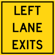 LEFT LANE EXITS