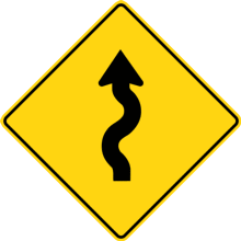 WINDING ROAD TO LEFT