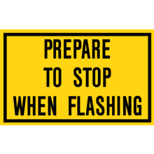 PREPARE TO STOP WHEN FLASHING Tab