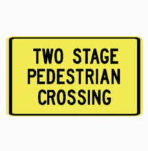 TWO STAGE PEDESTRIAN CROSSING