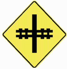 RAILWAY CROSSING AHEAD