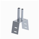 Patte DOUBLE pour clôture de chantier pour glissière de béton