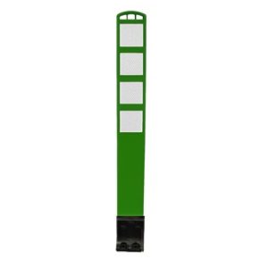 Balise VERTE 4'' piste cyclable 4 bandes blanches-MODEL SIGNOPLUS (sans ancrage)