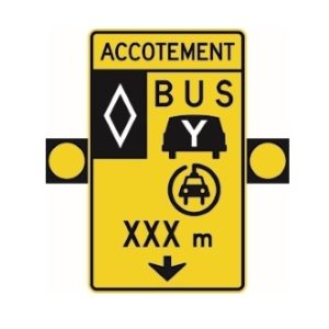 Signal avancé de voie réservée sur accotement