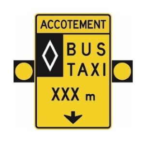 Signal avancé de voie réservée sur accotement