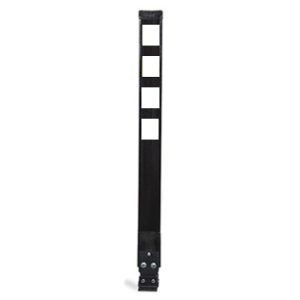 Délinéateur flexible à base intégrée NOIR 4 bandes blanches G.D.