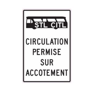 Circulation permise sur accotement