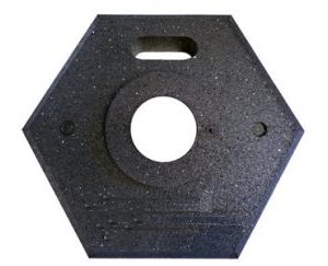 Pesée hexagonale moulée  pour délinéateur (15 lbs)