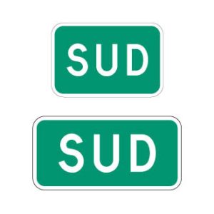 Point cardinal SUD vert