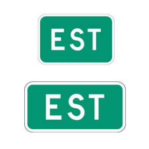 Point cardinal EST vert