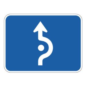 Panonceau de direction tout droit pour carefour giratoire