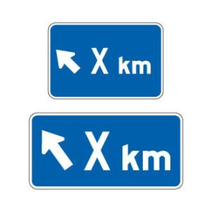 Panonceau de direction et distance