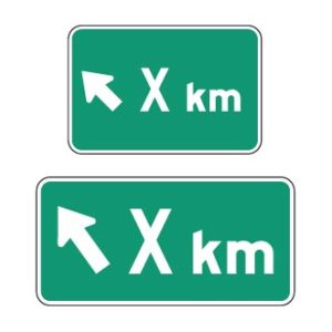 Panonceau de direction et distance