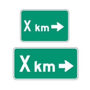 Panonceau de direction et distance