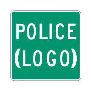 Poste de police municipale avec espace pour logo