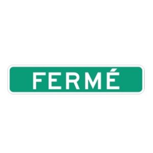 Panonceau Fermé pour traverse maritime