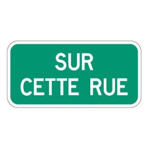 Panonceau Sur cette rue