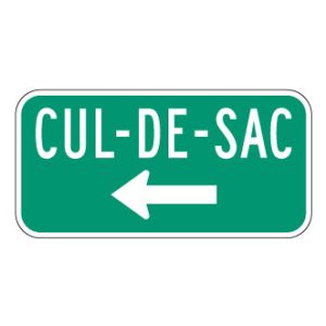 Présignalisation de cul-de-sac à gauche