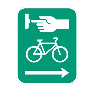 Bouton d'appel de feux pour cyclistes