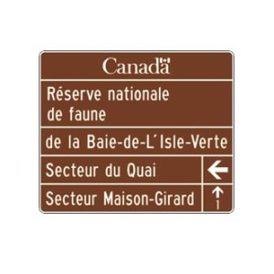 Réserve nationale de faune (avec direction et distance)