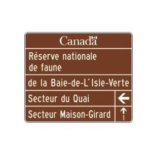 Réserve nationale de faune (avec direction et distance)