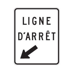 Ligne d'arrêt (à installer à droite)