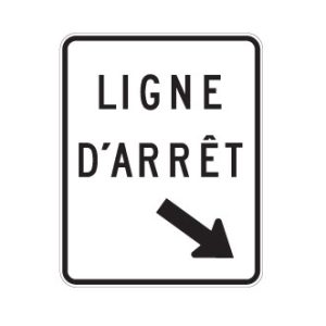 Ligne d'arrêt (à installer à gauche)