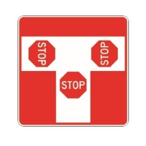 Panonceau Stop 3 voies