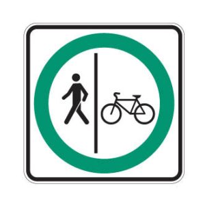 Trajet obligatoires séparés pour cyclistes et piétons