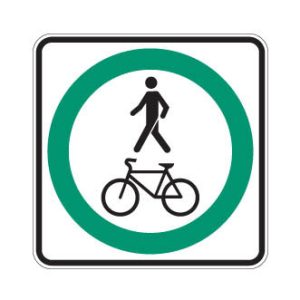 Trajet obligatoires mixte pour cyclistes et piétons