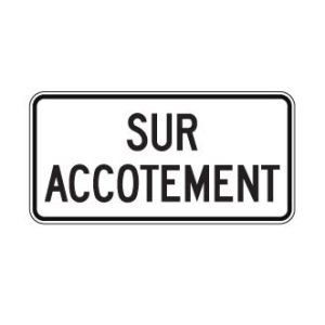 Panonceau obligation de circuler sur l'accotement