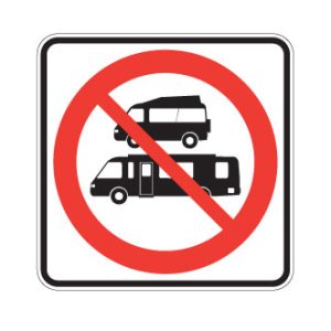 Accès interdit aux véhicules récréatifs